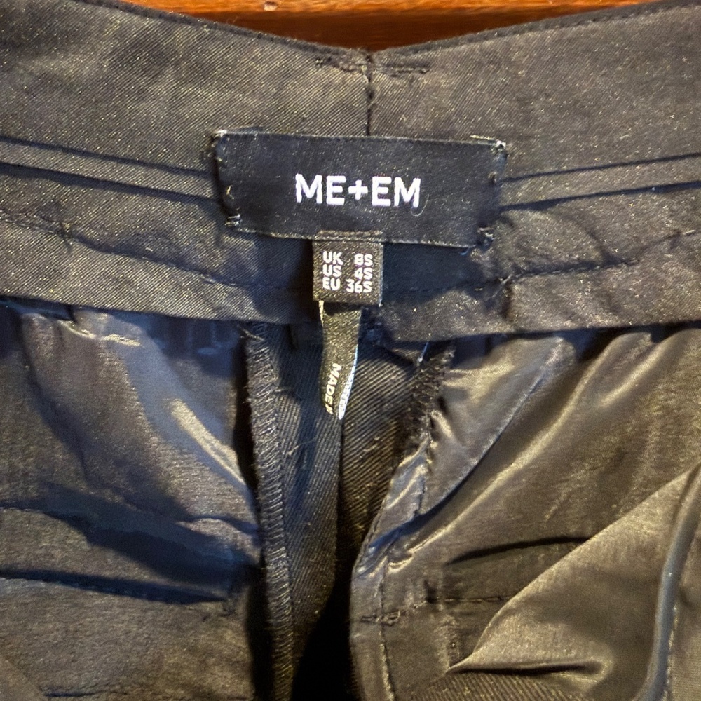 ME+EM, Black, Wide Leg, Wool Blend, Pants, Size 2/4  (Sz 4 alter waist to sz 2) - Picture 10 of 15
